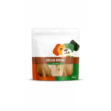 Imagem de Petisco Orelha Bovina Natural para Cães 300g - Congratulations Store