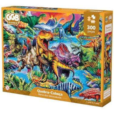 Imagem de GGB Quebra-Cabeça Infantil Dinossauros 300 Peças