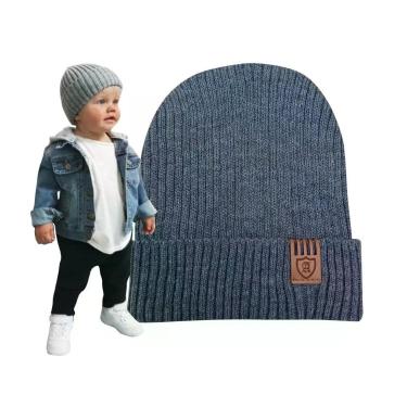 Imagem de Touca Gorro Infantil Bebê Beanie Unissex - oem, Cinza, 3 MESES ATÉ 11 