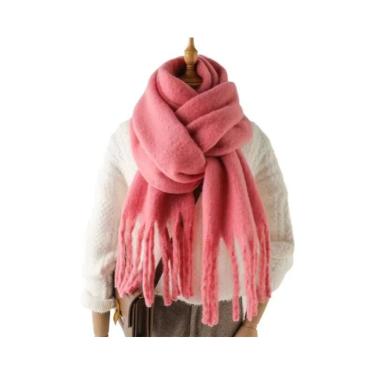Imagem de Cachecol De Inverno Em Cashmere Para Homens E Mulheres, Cobertor Pashm