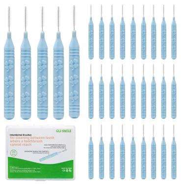 Imagem de Escovas Interdentais GLI-Smile Slim, Escovas Ortodônticas para Aparelh