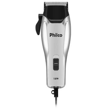 Imagem de Cortador de Cabelos Philco PCR04, Cromado com Preto 220 Volts, 220V