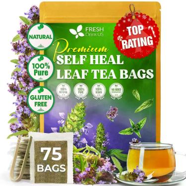 Imagem de Chá de Folhas de Self Heal FreshDrinkUS 75 Sachês Sem Cafeína