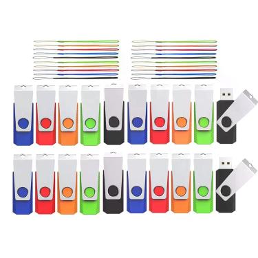 Imagem de Unidade Flash Drive Wooolken de 1 GB USB 2.0, pacote com 20 unidades c