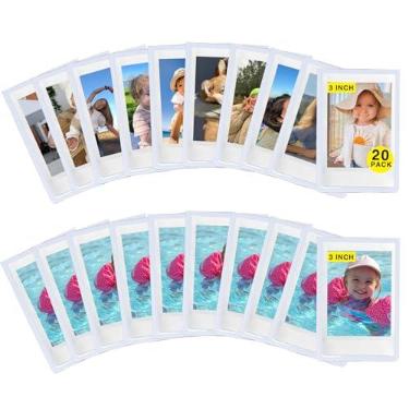Imagem de CAIYOULE Pacote com 20 molduras magnéticas para fotos Fujifilm Instax Mini de 7,6 cm
