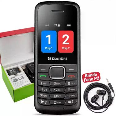 Imagem de Celular Simples LG B220 Dual Chip, Para Idoso Original Tecla Grande, R
