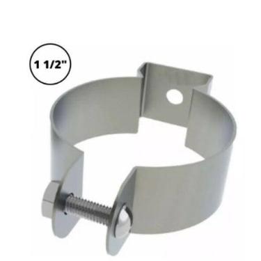 Imagem de Abraçadeira Galvanizada Tipo D 1.1/2 com Parafuso - Morelli