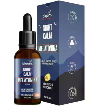 Imagem de Night calm sublingual 30ml sabor maracuja bigens