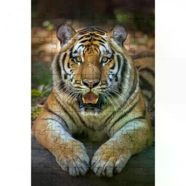 Imagem de Quebra-cabeças Tigre de Bengala de 60 Peças Educativo para Memória e Concentração Indicado para Idosos Coleção Tea