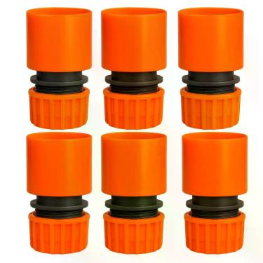 Imagem de Engate Rápido 1/2 Compatível com Mangueiras de Jardim Kit com 6 Unidad