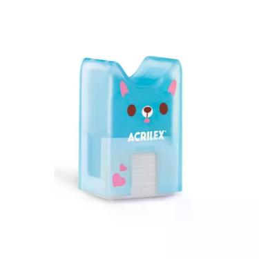 Imagem de Borracha Acrilex Gatinho Acrilex Azul com Formato Divertido e Correção Eficiente, Unidade Escolar Azul
