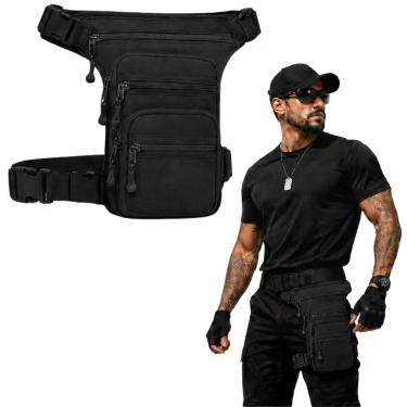 Imagem de Pochete De Perna Unissex Com Múltiplos Bolsos E Ajuste Duplo (1 Und) -