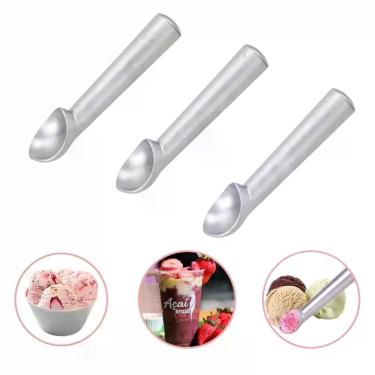 Imagem de Kit 3 Pegador Colher De Sorvete Açaí Profissional Alumínio - SQ