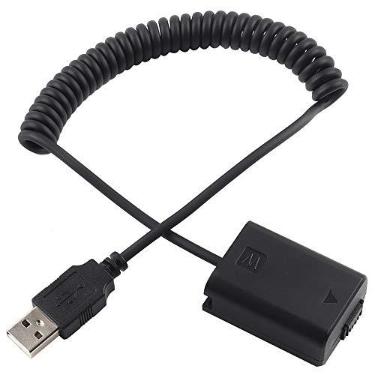 Imagem de Hersmay Cabo de alimentação USB para bateria Sony A7 A7R A7S A7II A7RII A7SII A6000 A6100 A6300 A6400 A6500