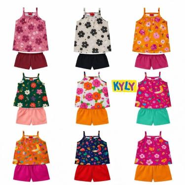 Imagem de Kit 3 Conjuntos Infantil Menina Kyly Estampado Sortidos - 1, Kit sorti