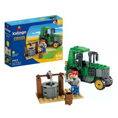Imagem de Bloco de Montar Fazenda Poço 178 Peças Brinquedo Infantil Xalingo - 68