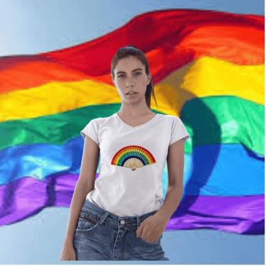 Imagem de BabyLook Leque - Bandeira Orgulho - LGBT - Unissex - Lojas Áurea, P