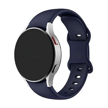 Imagem de LTIMPORTS Pulseira Sport Borboleta, compatível com Galaxy Watch 4/5/6, silicone azul marinho, 22 cm