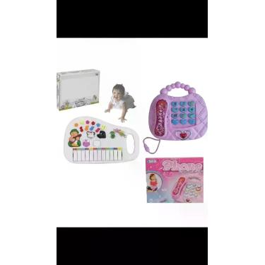 Imagem de Kit Telefone + Piano Musical Infantil Sons Animais - Congratulations S