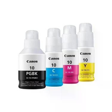 Imagem de Kit 4 Garrafas De Tinta Original Canon Gi-10 Gi10 G10 G6010 G5010