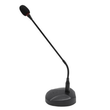 Imagem de Microfone Condensador Gooseneck, Microfone de Mesa Cardioide Com Cordão Com Base No Microfone Com Base na área