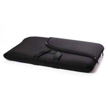 Imagem de Capa Case para Notebook 13 a 17 Polegadas com Alça Reforçada e Bolso Externo, Bolsa Protetora em Neoprene Premium(Preto,15'6 Polegadas)