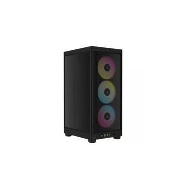Imagem de Gabinete Gamer Corsair 2000D RGB Airflow, Mini-ITX, 3x Cooler Fan RGB Slim, Preto - CC-9011246-WW