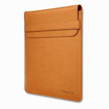 Imagem de Capa Case para Notebook Couro Ecológico Forro Aveludado Suede Couse (Caramelo)