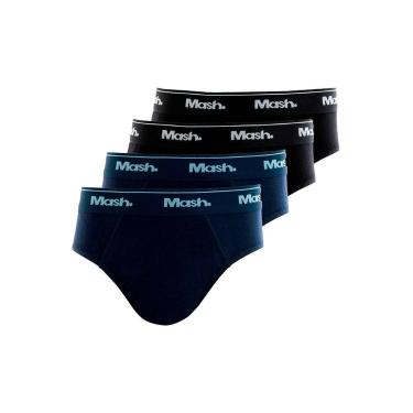 Imagem de Kit com 4 Cuecas Infantil Slip Mash 193.01 Colorido, Azul marinho, P