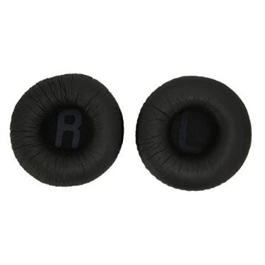 Imagem de Almofadas de ouvido de substituição, capa de almofada de ouvido de espuma de memória de couro proteico para fone de ouvido para T450 T450bt Tune600 T500bt(Preto)