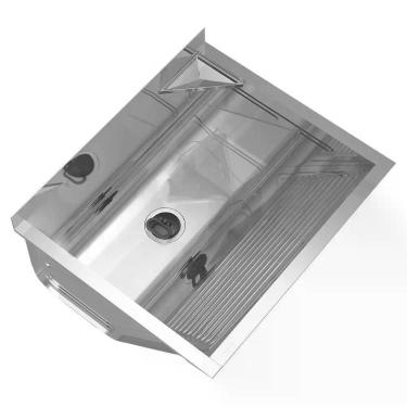 Imagem de Tanque de Lavar Roupa G01 48L de Sobrepor Aço Inox com Esfregador Inox
