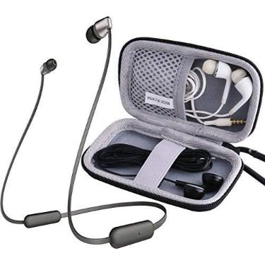 Imagem de WERJIA Capa rígida de EVA para fones de ouvido intra-auriculares sem fio Sony Wi-Xb400/Wi-C200/WI-C310. Estojo de transporte para fone de ouvido MP3 Player capa para fone de ouvido pequena bolsa de
