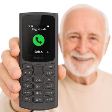 Imagem de Celular Nokia 105 4G Idoso Fácil Teclas Grandes Rádio FM Bateria Longa