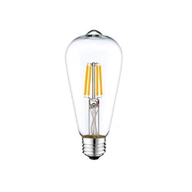 Imagem de Lâmpada CC 12 Volts, Branco Frio 6000K 6 Watt LED Filamento ST64 Lâmpada E26 E27 Base Média Barco Marinho de Baixa Tensão Solar Teatral Produção Teatral Suporte Retro Edison Bateria Iluminação 12V