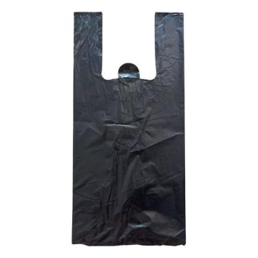 Imagem de Kit 100 Sacola Plástica Pretas Média 40x50 Reforçada - Higipack