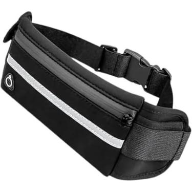 Imagem de Pochete Slim Fitness Corrida Academia Porta Celular Bike Preta para Corrida de Trilha e Acampamento Masculina Feminina Impermeável Esportiva