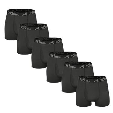 Imagem de Kit 6 Cuecas Zorba Boxer com Abertura 848 Chu - M, Chumbo, M