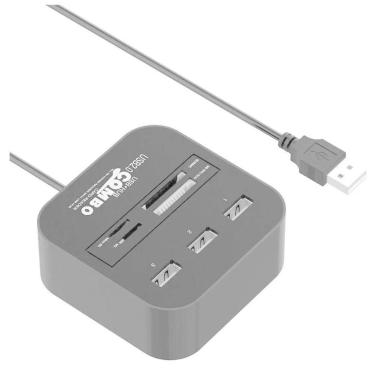 Imagem de Hub 3 Portas Usb - Leitor Micro Sd, M2, Ms Pro Duo Universal - KNUP BR