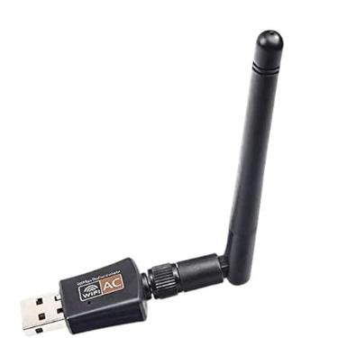 Imagem de Adaptador Wireless Usb Wifi AC Dual Band 600mbps 2.4ghz + 5ghz Com Antena Windows Linux Mac