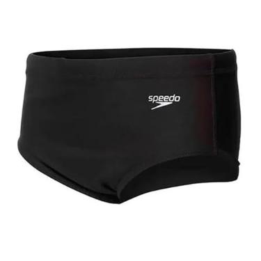 Imagem de Sunga Juvenil, Speedo, Acquaplus, Modelo Liso com Forro e Cordão Interno Personalizado, Tamanho Kids Teen, tamanho 16 - Preto