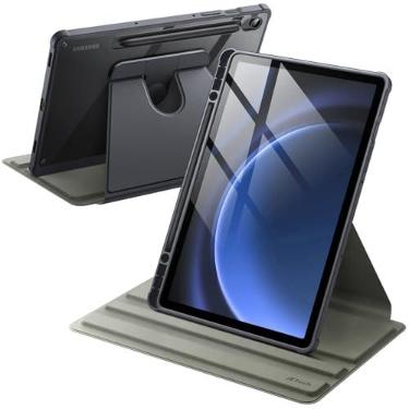 Imagem de JETech Capa Protetora Giratória para Galaxy Tab S10 Lite/FE/S9 FE/S9, Cinza