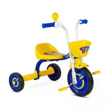 Imagem de Triciclo Motoca Passeio Para Menino Menina Infantil Nathor Cor:Amarelo