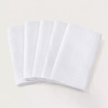 Imagem de Kit Fraldas de Pano Lisas Brancas Sem Acabamento para Pintar e Bordar 