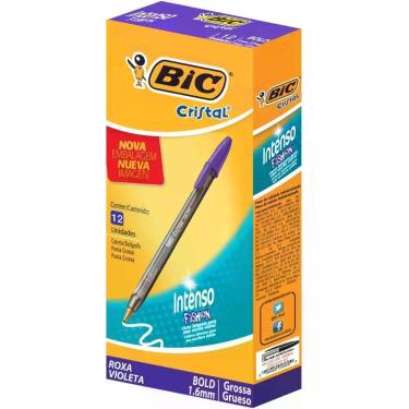 Imagem de Caneta Esferografica Cristal BOLD Fashion Roxa - BIC