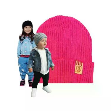 Imagem de Touca de Frio OEM Beanie Boina em Fio de Lã Tamanho Adulto Rosa Unissex Antialérgica Produzida no Brasil