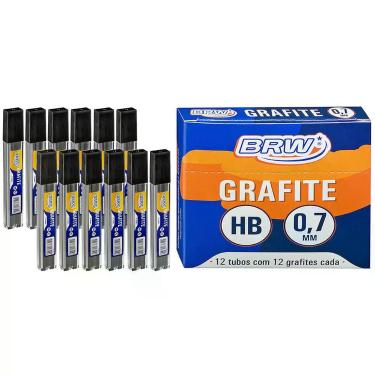 Imagem de Grafite para Lapiseira 0.7mm HB Caixa com 12 Tubos com 12 Minas Grafit