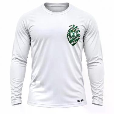 Imagem de Camisa Uv +50 América Mineiro Torcedor Coração corPretoTamanhoG3 - Gen