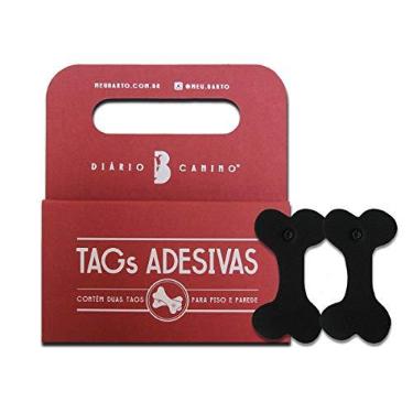 Imagem de Tags Adesivas Bartô para Tapete Higiênico Lavável, Fixação em Piso e Parede, Formato de Ossinho, 2 Unidades