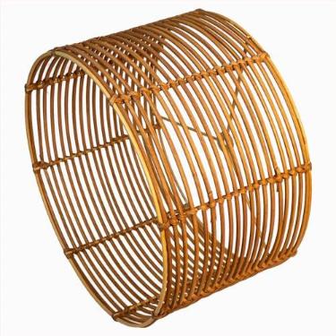 Imagem de Abajures de vime para mesa, abajur redondo feito à mão, abajur redondo, abajur boho de substituição para candeeiros de mesa/mesa, luminárias de chão