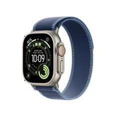 Apple Watch Ultra 3 GPS + Cellular, Caixa Natural de Titânio de 49 mm, Pulseira loop Trail Azul/Azul-Brilhante, M/G - MEWU4BE/A